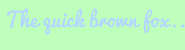 Image with Font Color B3D7FF and Background Color BEFFBC